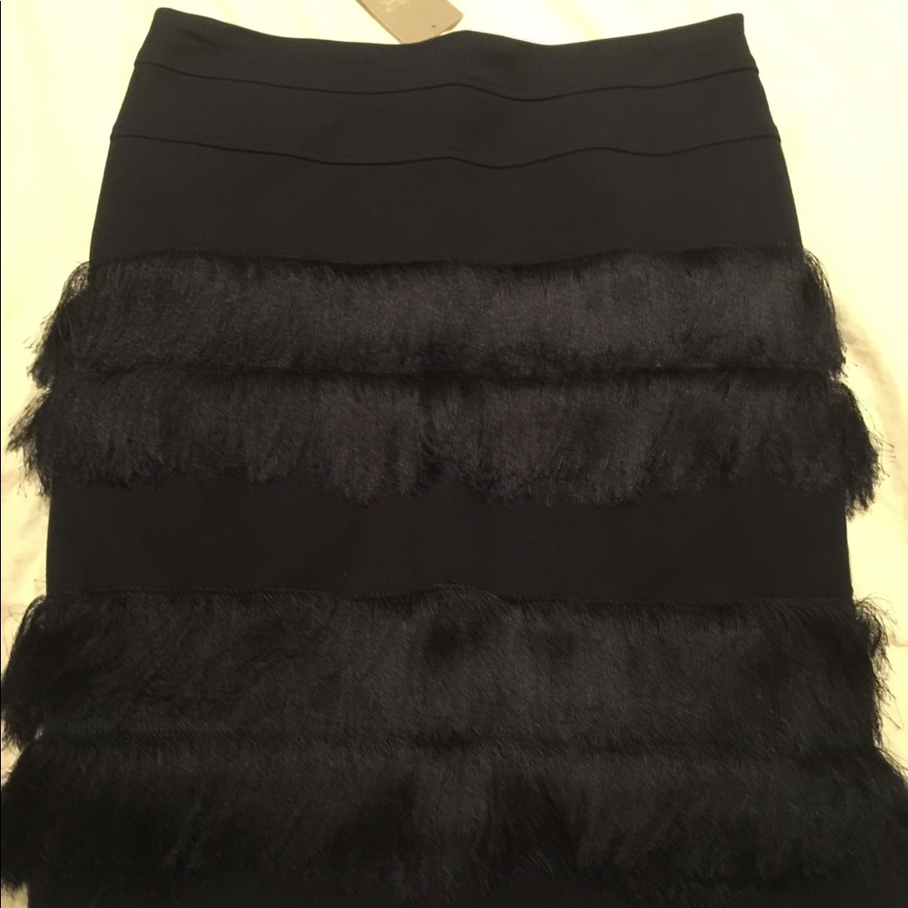 Navy Holiday Party Skirt w/ Fringe ❄️🎅🏻💃🌲